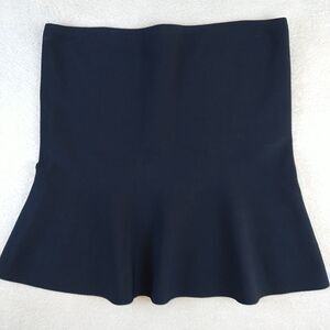 Anthropologie Bailey/44 mini skirt women's medium black crepe fit flare ruffle